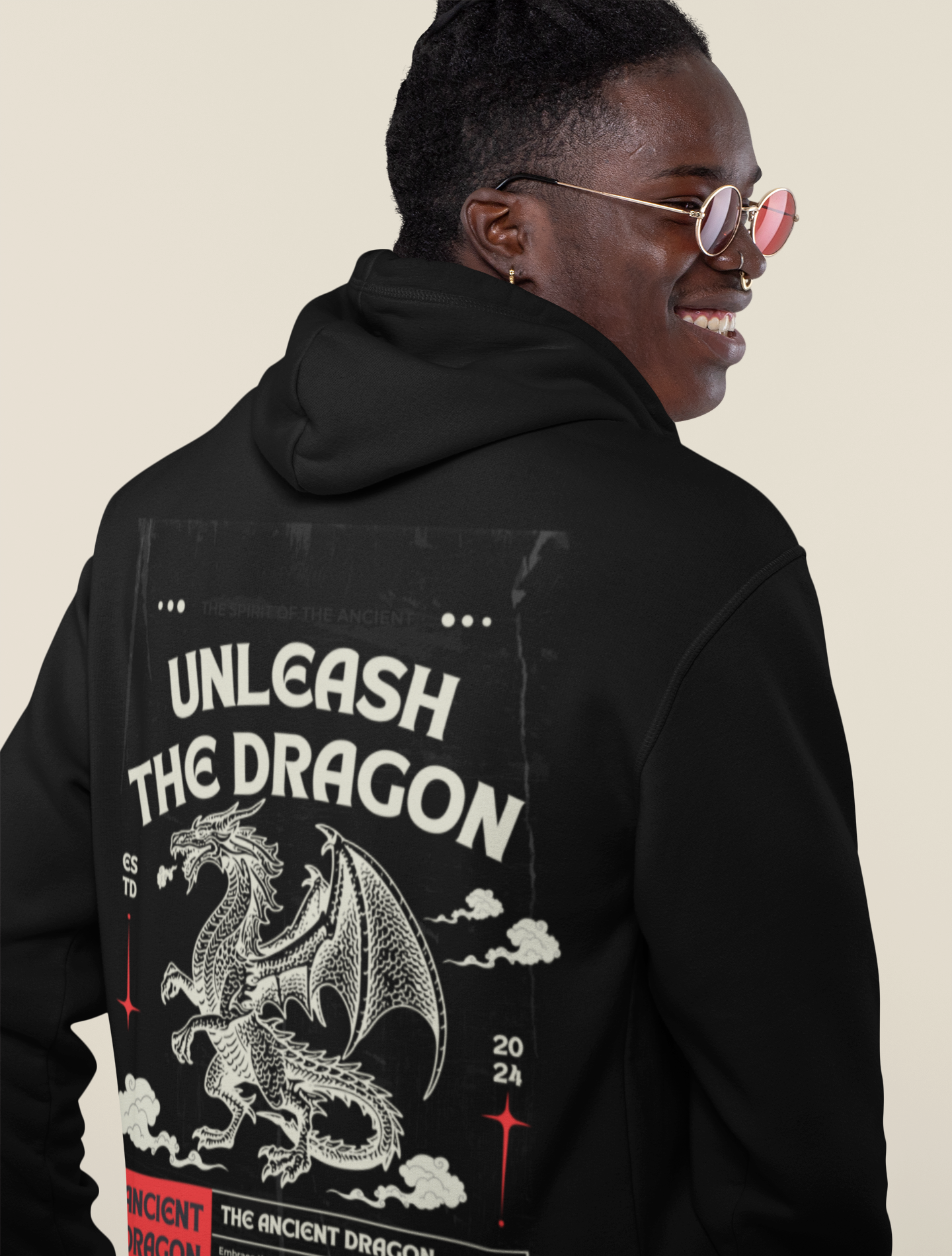 Dragon Print Hoodie – Premium Cotton, Stylish & Comfortable | Squirrel Nest