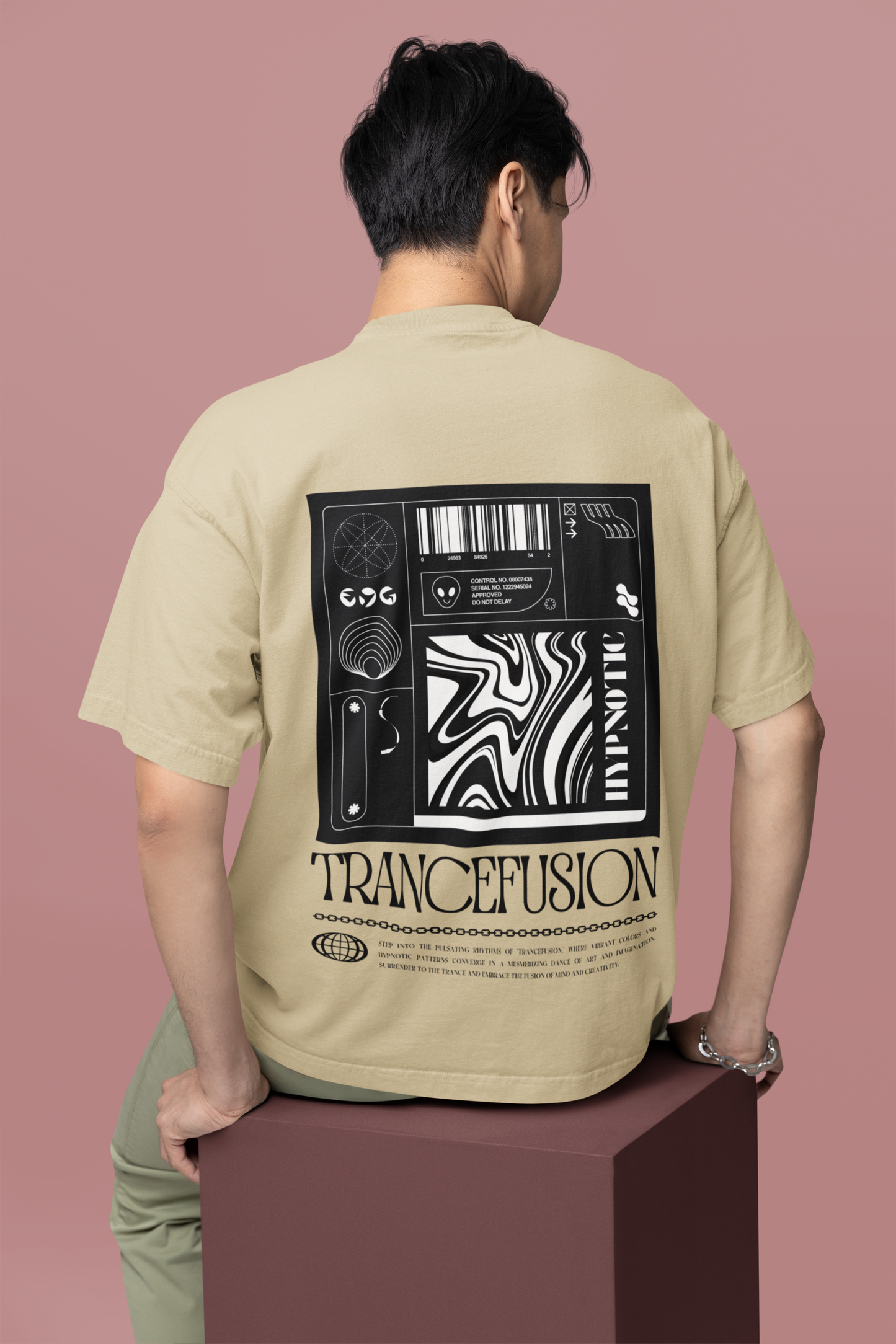 Oversized “Trancfusion” T-Shirt - Heavy Cotton Unisex Streetwear | Squirrel Nest