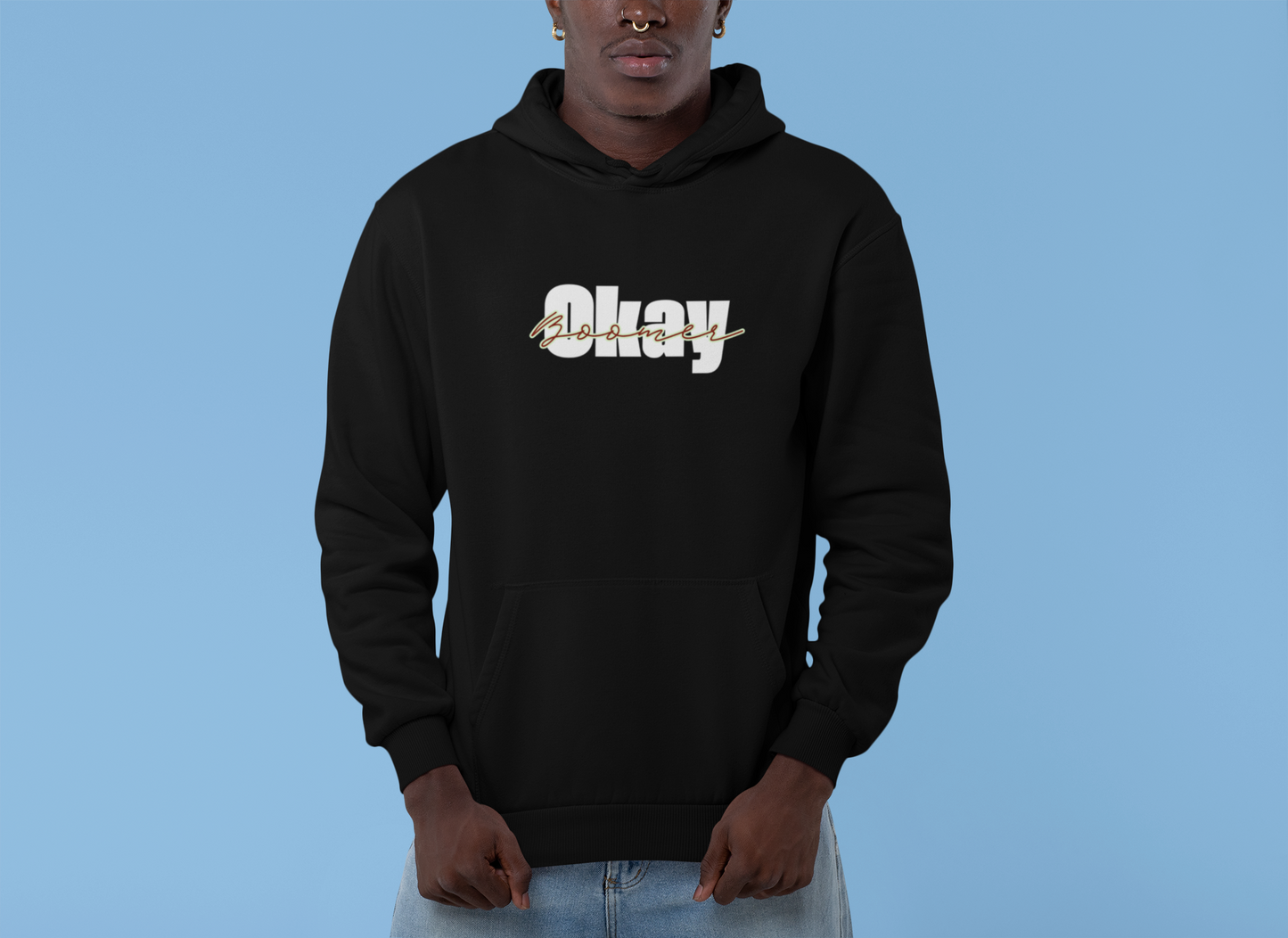 “Okay Boomer Graphic Hoodie – Bold and Playful Statement”|The Squirrel Nest